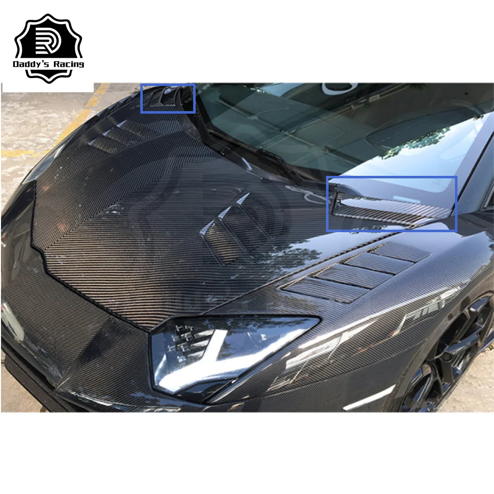

Dry Carbon Fiber Hood Vents Fit For 2011-2018 Aventador LP700 Car Bonnet Air Duct Tuning