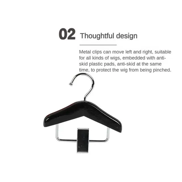 Nem Csúszós Ruhák Fogas Ruházati Állvány 10X1,2X10Cm Szilárd Fa Rönk Szín/ Fekete/ Retro Színes Tároló Háztartási Eszközök Mini - Image 6