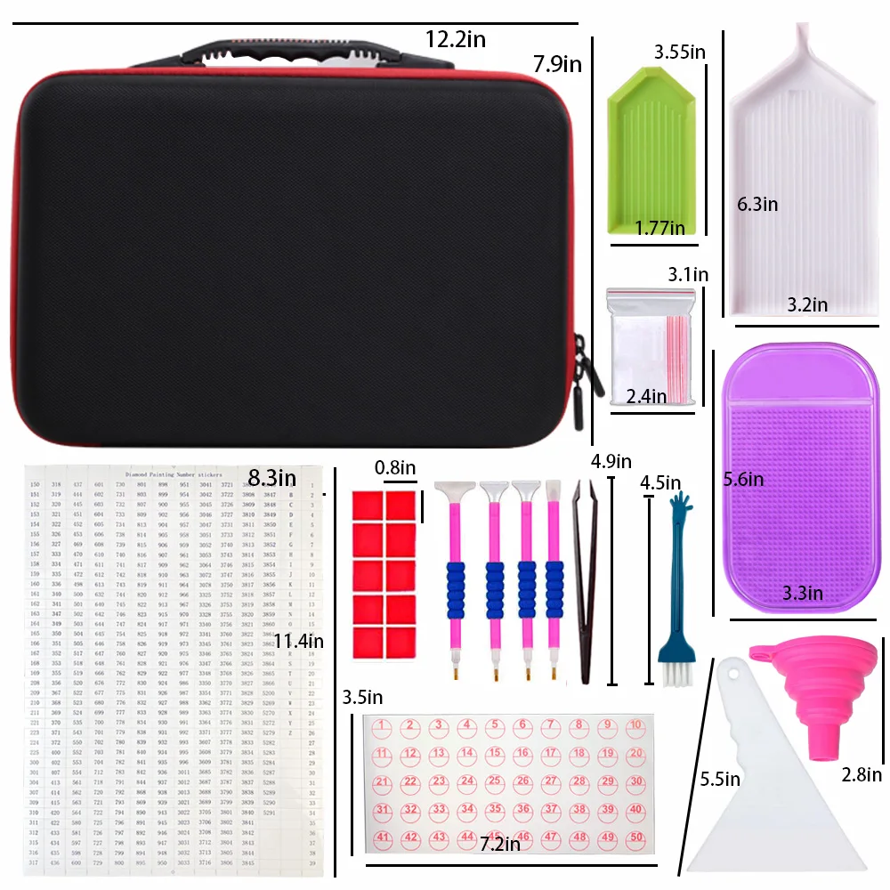 Diamond painting accessories accessory box 5D Diamond Painting tools Accessorie Container Storage Bag Box Beads Carry Case Diamond Embroidery Tools Handbag diamond painting accessories diamond painting accessory box