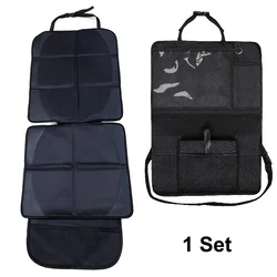 Premium Car Seat Protector Cushion - Oxford PU Leather Baby & Child Protection Mat (1seat 1 kick mat)