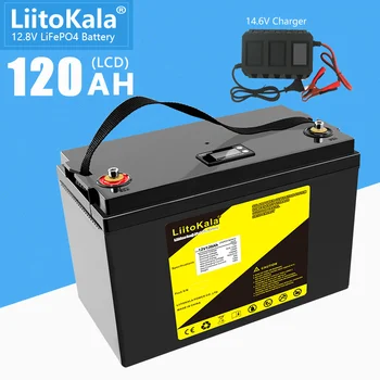 LiitoKala 충전식 배터리 팩, 리튬 다리미 인산염, LifePo4 태양 전지 도구, LifePo4 배터리, 12.8V, 100Ah, 120Ah, 12V150Ah
