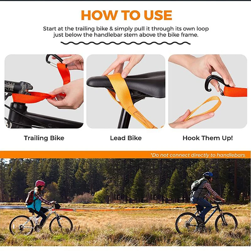 Children's Bicycle Tow Rope Safety Elastic Bicycle Tow Strap