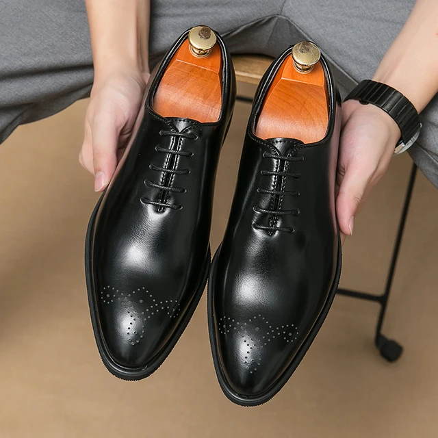 Luxury Mens Leather Shoes High Quality Men's Shoes Fashion Oxford Wedding Men Dress Leather Shoes 2024 Gentleman Office Man Shoe - Image 4