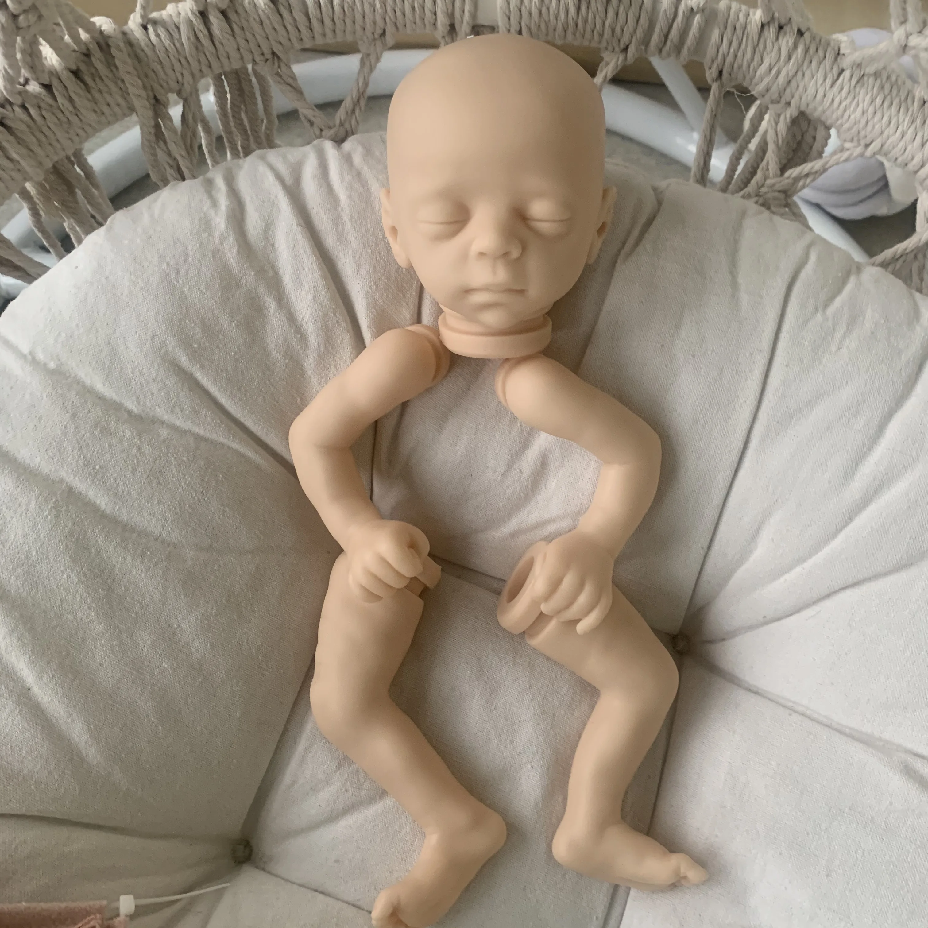 Reborn Kit 15inches Blessing Sleeping Baby Premie Size DIY Blank Kit Unpainted Unfinished Doll Parts Kit Drop Shipping