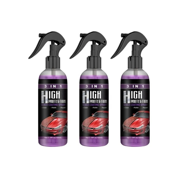 3 In 1 Quick Coating Spray High Protection Car Shield Coating Car Paint  Repair Car Exterior Restorer Ceramic Spray Coating Quick - AliExpress