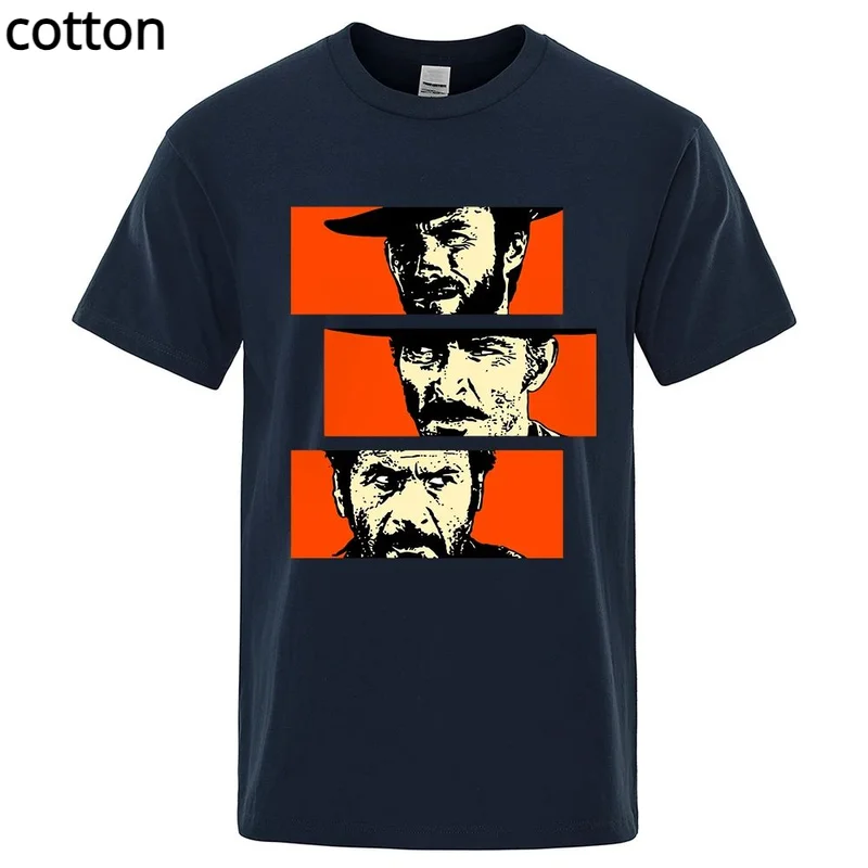 

The Good the Bad and Ugly Blondie Angel Eyes Tuco Cowboy T Shirt Men Women Il buono brutto cattivo Oversized Cotton Tee shirt