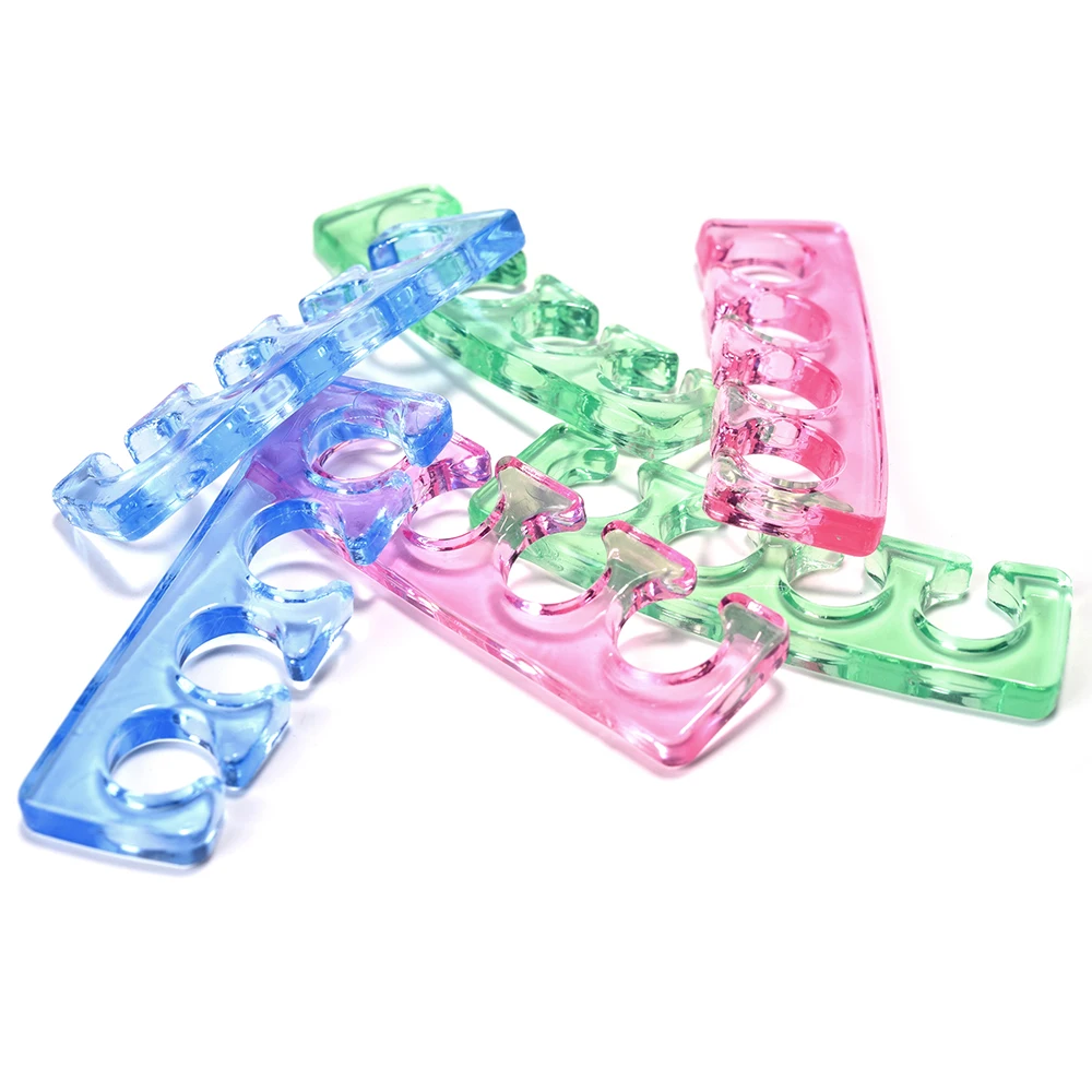 2Pcs Soft Silicone Finger Toe Separator Fixation 4 Colors Feet Care Nail Tools Manicure Pedicure Foot Braces Support Beauty Tool