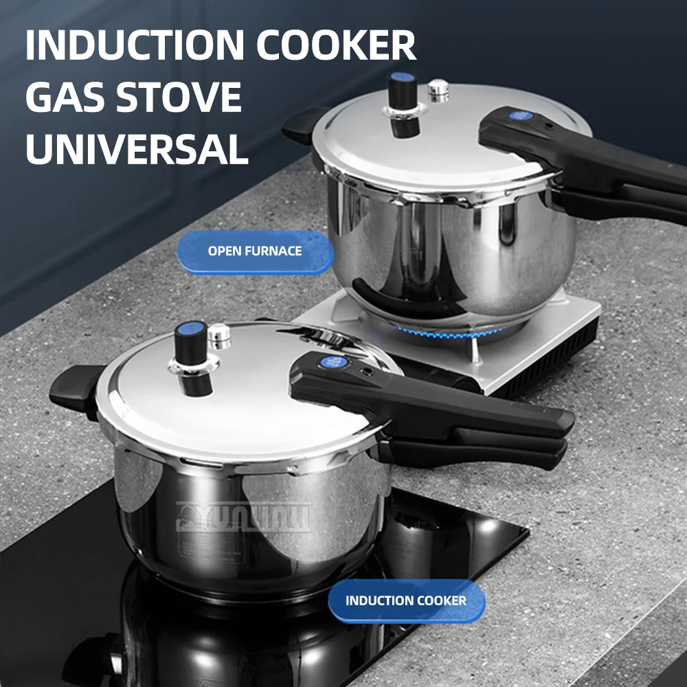 Stainless Steel Kitchen Gas Pressure Cooker Household Gas Induction Cooker Universal Explosion Proof Cooking Pot