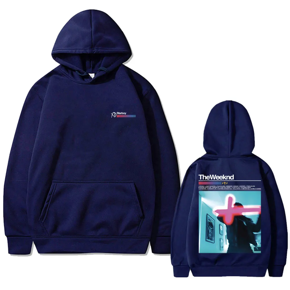 Rapper The Weeknd Starboy Double Sided Print Hoodie Male Fashion Sweatshirt Men Women Hip Hop Oversized Hoodies Male Streetwear