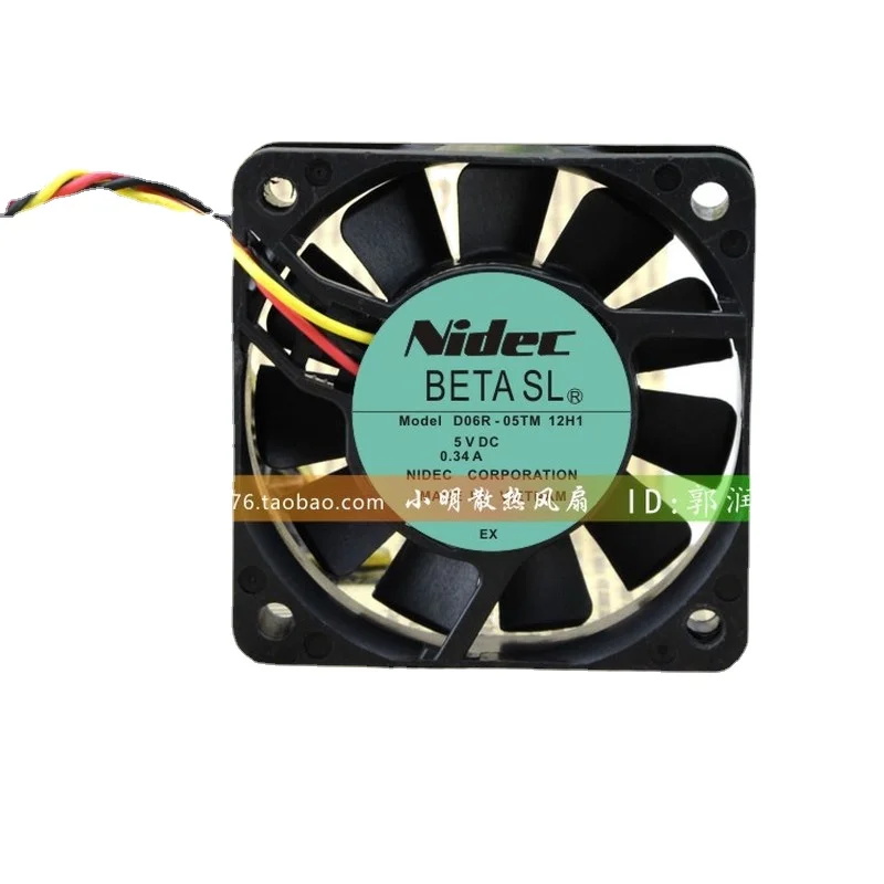 

New CPU Cooling Fan NIDEC 6015 5V 0.34A D06R-05TM 12H1 Hydraulic Cooling Fan