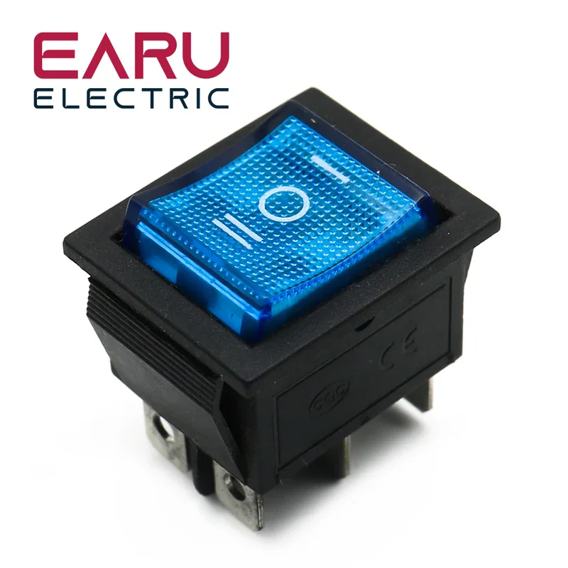 100個/バッグ KCD4-202 ボートロッカースイッチ 電源スイッチ 4ピン