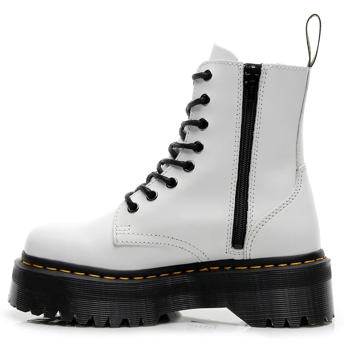 Large Size 35 45 Genuine Leather Platform Ankle Boots Women Black Leather Motorcycle Punk Shoes Thick Bottom ankle boots