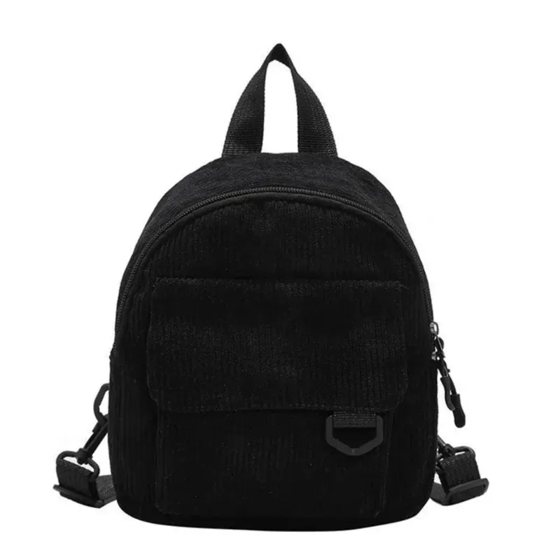 Mini Corduroy Backpack Ins Popular Cute Student Makeup Commuting Bag