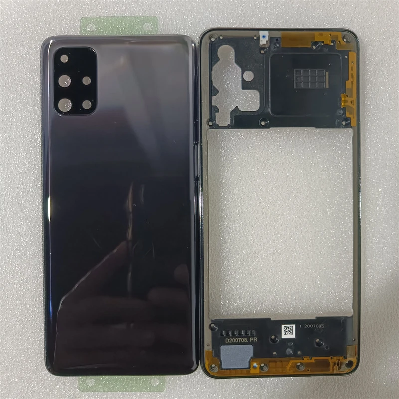 Для Samsung Galaxy M31S 5G M317F корпус телефона средняя рамка + задняя крышка батарейного отсека Панель задняя дверь + запчасти для объектива камеры