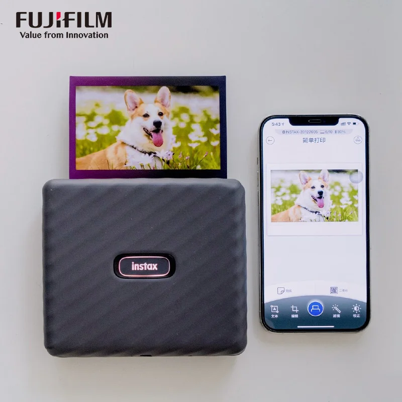 Original Fujifilm Instax Link WIDE printer registered  Print from video  Motion control  Print together in Fun Mode