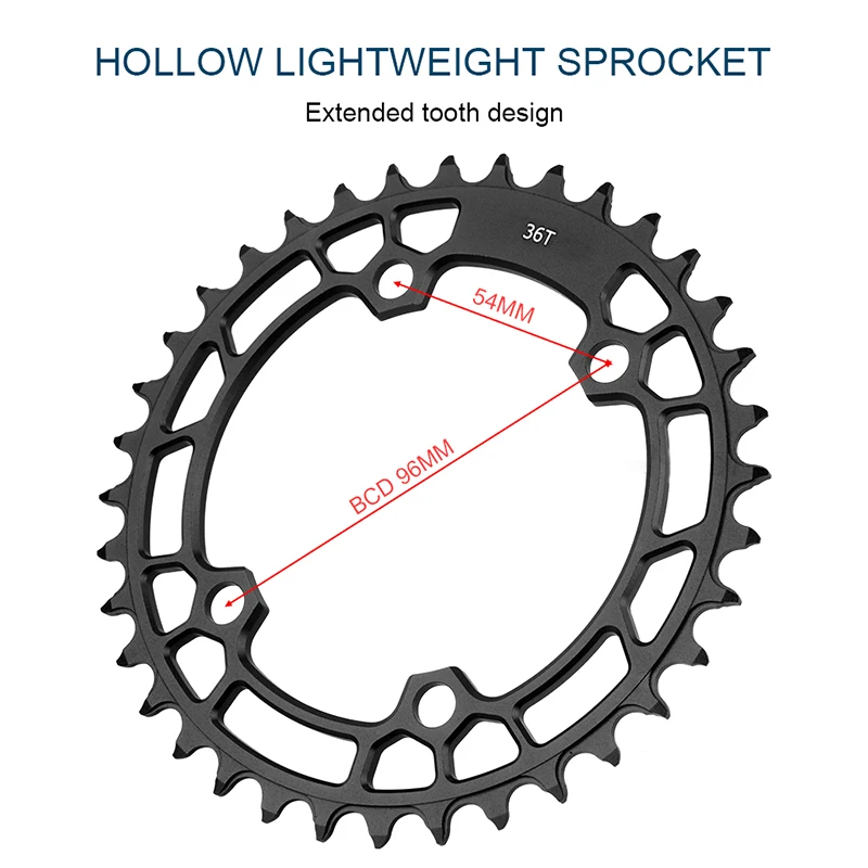 Description Picture 3 of itemWalgun 96BCD Round MTB Bicycle Chainring 64/96BCD 26/36T 32/34/36T For M7000 M8000 M4100 M5100/MT510 Bike Crank Crown Chainring