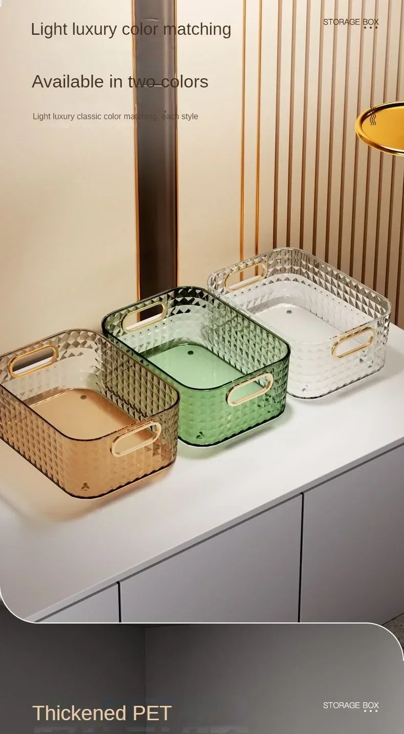 Description Picture 3 of itemFuturism Box Storage Bathroom Accessories Poatable with Handle Kitchen Desktop Makeup Organizers Basket Jewelry Organizer Box