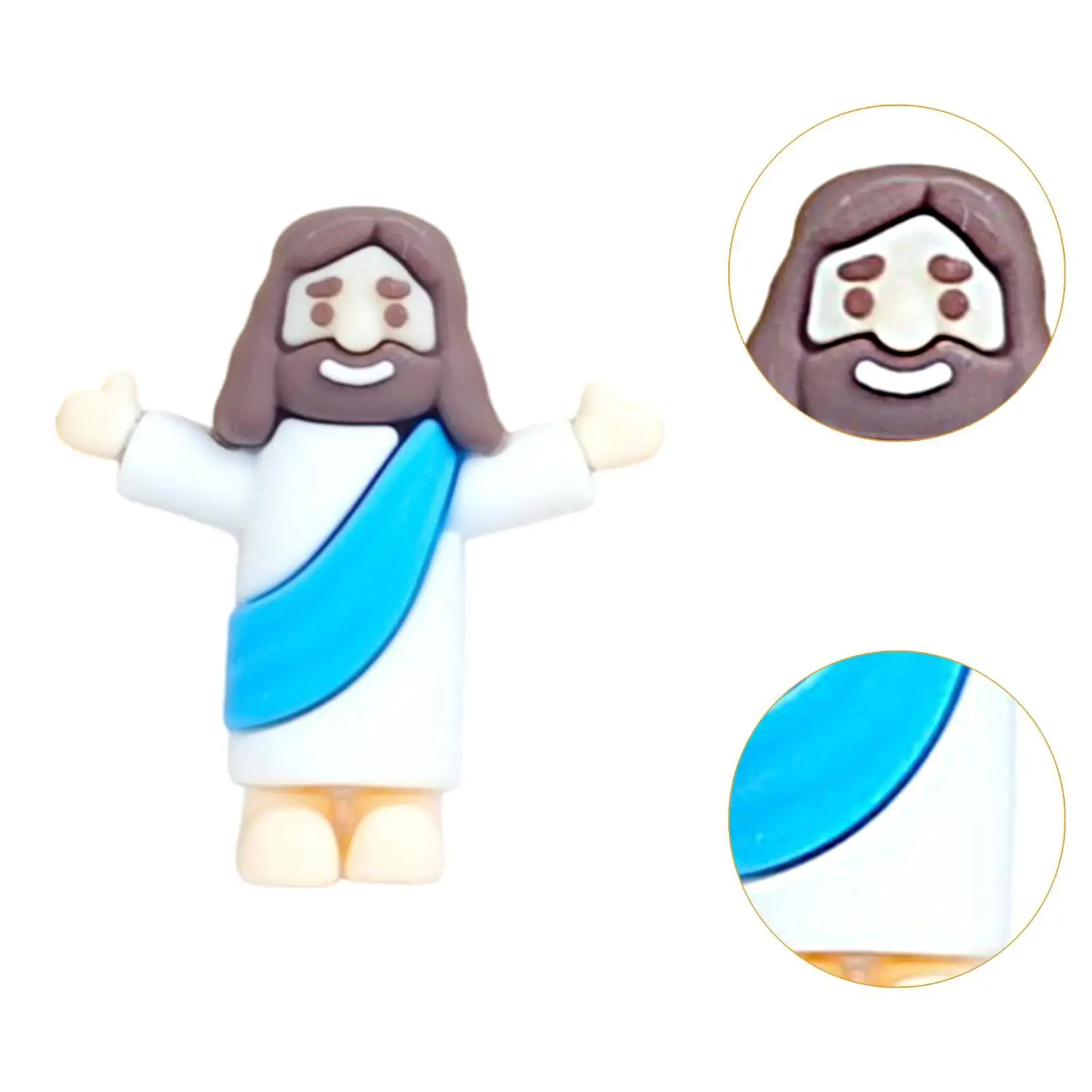 10x Mini Jesus Figurines Party Favors Easter Decorations for Shelf Gift Desk