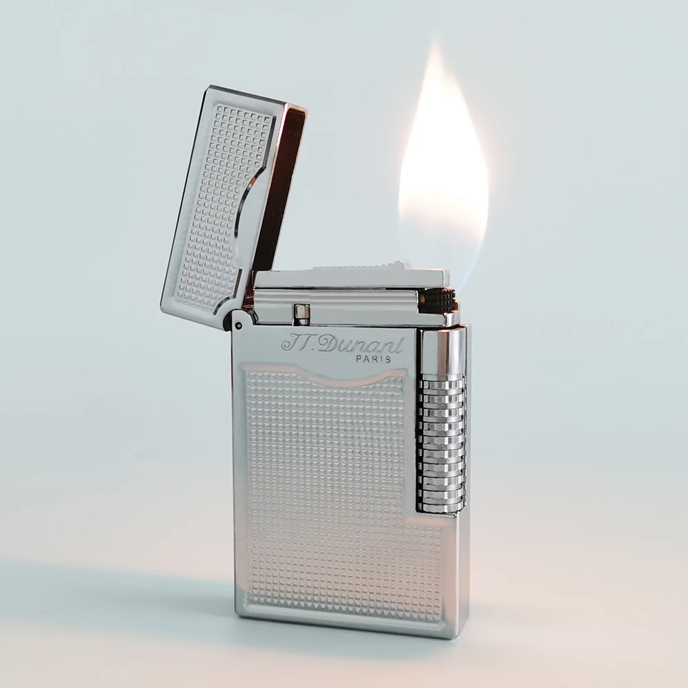 JT.Dunant Gas Lighters Brass Dual Flame Double Fire Smoking Accessory Tobacco Cigarette Tools Men Gift Collections 5