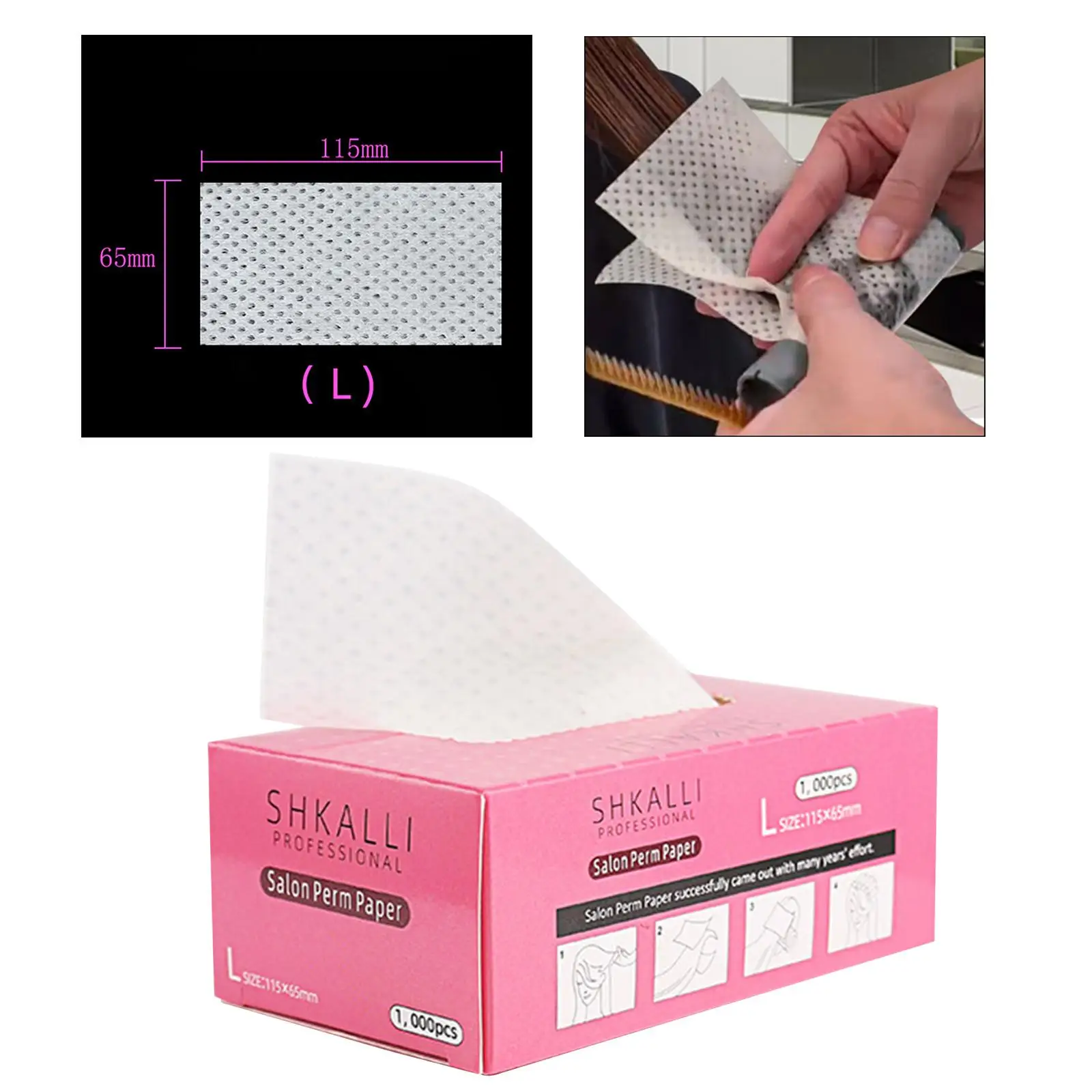 헤어 펌 키트 펌 페이퍼 1000매 화이트 메쉬 디자인 헤어 살롱 용품 컬링 트리트먼트