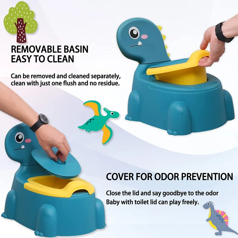 Kids Portable Potty Training Toilet, Cartoon Potty Training Seat, Toddler Potty Chair for Baby Boys and Girls, Non-Slip, PP 5