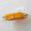 High Quality Soap Rack Wall Mounted Soap Holder Stainless Steel Soap Sponge Dish Bathroom Accessories Soap Dishes Self Adhesive 6