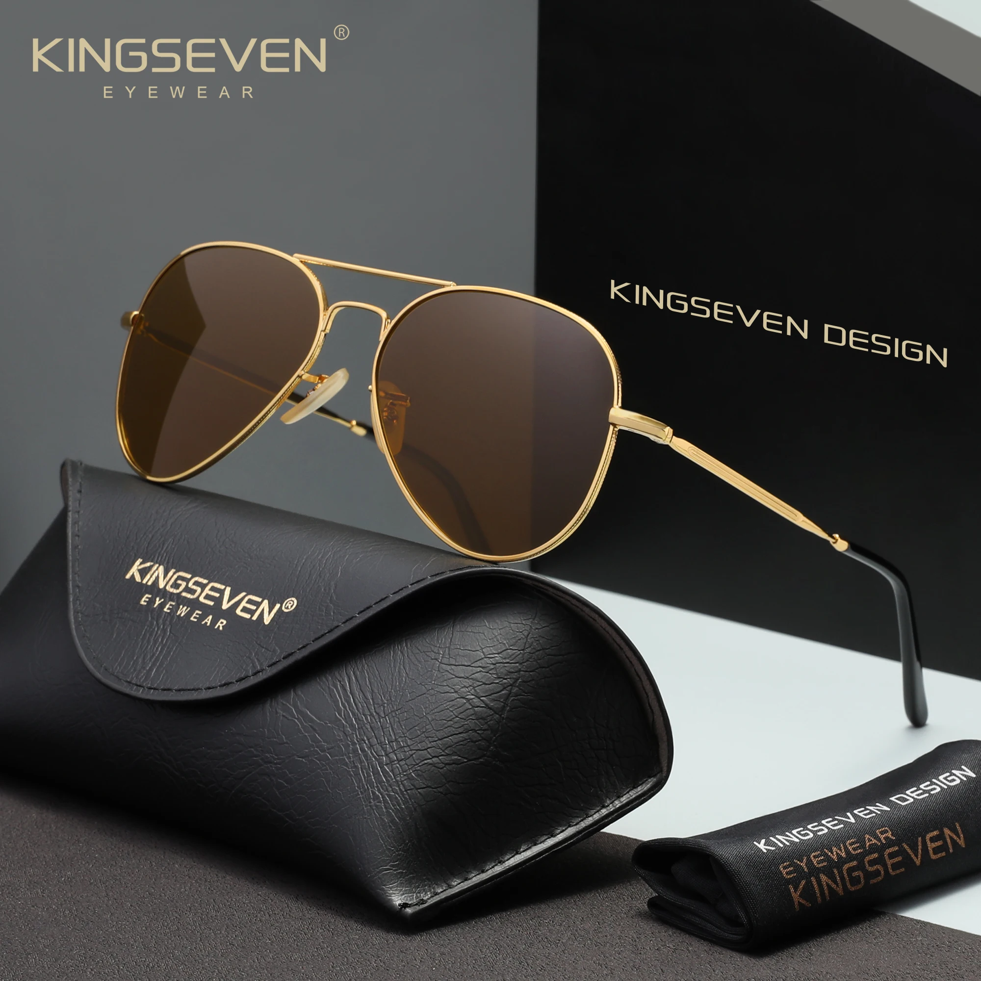 KINGSEVEN pilote hommes lunettes de soleil polarisées grand cadre UV400 lunettes femmes rétro luxe conduite casual mode lunettes extérieures 1 KINGSEVEN pilote hommes lunettes de soleil polarisées grand cadre UV400 lunettes femmes rétro luxe conduite casual mode lunettes extérieures 1