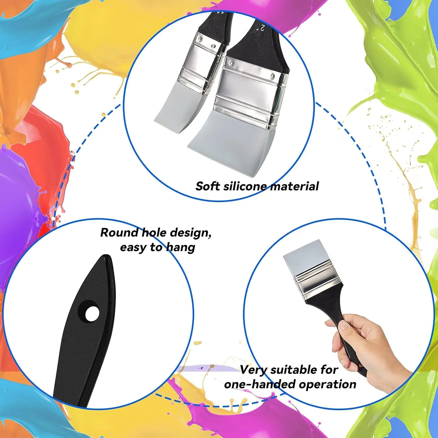 12 Pennelli Silicone Per Resina - Per Bicchieri Glitterati E Fai Da Te