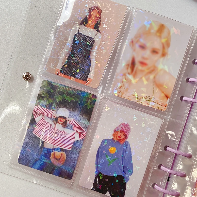 ALBUM PHOTO,A--Classeur à cartes Kpop de 3 pouces, 40 pochettes, Album Photo motif papillon