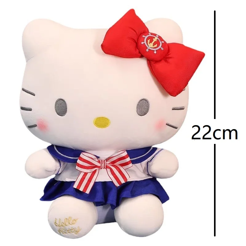 22cm Hello Kitty Sanrio Stuffed Animals Toys For Girls Christmas KT Cat Anime Plush Cute Plushies Hellokitty