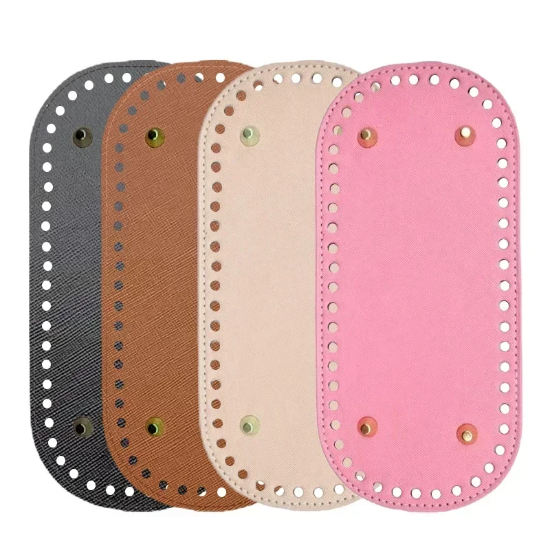 Borse all'uncinetto per maglieria tonde e piatte in pelle PU Fondo per unghie Borsa per modellatore Base per cuscino con fori Borsa Accessori per spalle fai da te acquista in modo economico