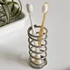 Creative Stainless Steel Metal Toothbrush Holder Rack Bathroom Toothware Toothpaste Makeup Brush Storage Decoration Storage Rack 1