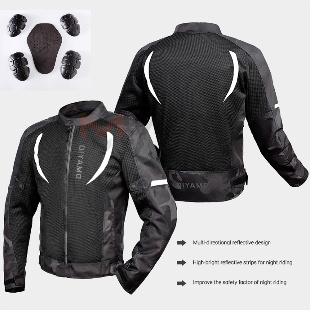 남성용 여름 통기성 오토바이 자켓 바지 전신 CE 인증 보호 라이딩 기어 반사 오토바이 사이클링 슈트
