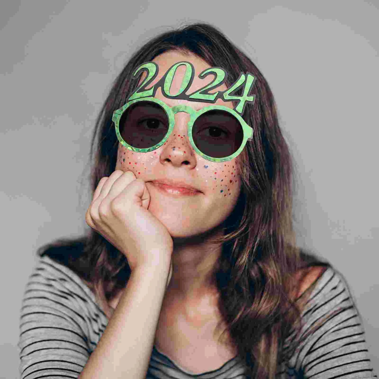 

4 Pcs Costume Glasses 2024 Party Decor Supplies Sunglasses Eyeglasses Props Performance New Year Accessory