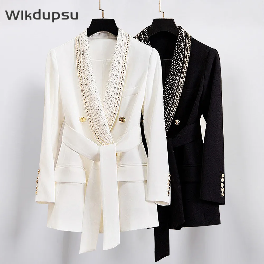 

Women Luxury Brand Designer Vintage High Quality Office Suit Jacket Ladies Work Wear Formal Blazer Jacket Outwear Clothes Female