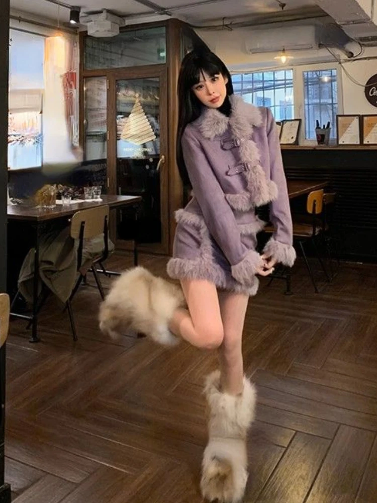 

Женский винтажный Костюм-двойка, Офисная Повседневная мини-юбка и облегающий элегантный кардиган в Корейском стиле, весна 2024