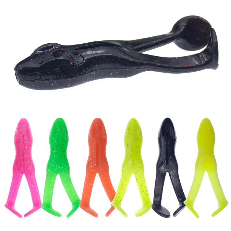 5 Stück Weiche Frosch-Angelköder 8,5cm 9,5cm Kicker-Frosch Springender Frosch Angelzubehör