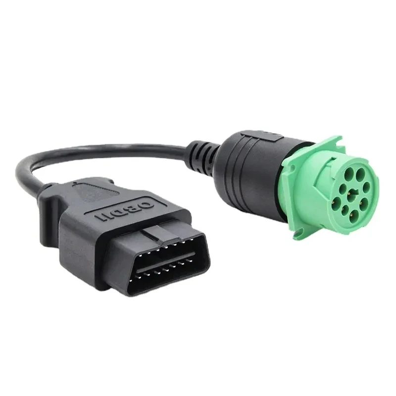 

NEW OBD2 Truck Diagnostic Cable J1939 OBD 9 Pin To 16Pin Male Connector for Cummins Deutsch 9pin Truck Cable Support Truck Line