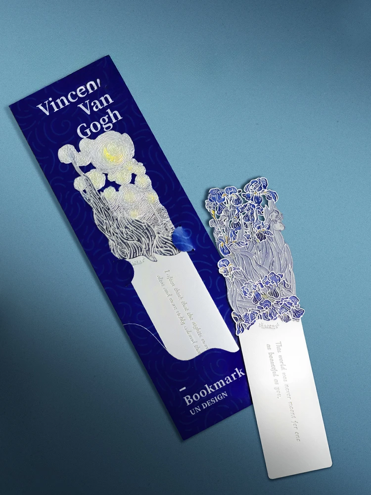 

Irises Silver Plated Metal Bookmarks Starry Night Literature Pagination Exquisite Gifts Birthday Presents Book Decoration