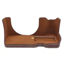 PULUZ Solid Color PU Leather Camera Half Case with Soft Inner and 1/4 Inch Screw Base (Coffee)
