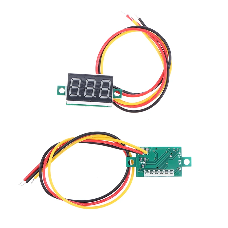 2PCS 0.36 DC LED 디지털 전압계 0 100V 전압 측정기 자동차 모바일 전원 전압 테스터 감지기 12V