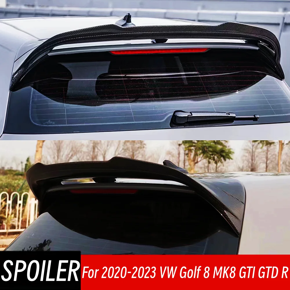 2020-2023 폭스바겐 골프 8 MK8 GTI GTD R 리얼 탄소 섬유 리어 루프 트렁크 뚜껑 스포일러 윙, 자동차 튜닝 액세서리 부품