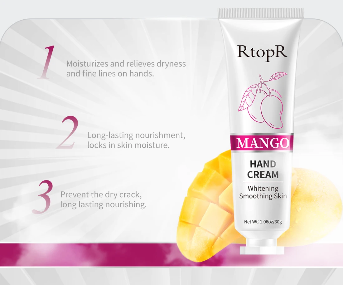 Mango Moisturizing Hand Cream Hyaluronic Acid Whitening To Improve Wrinkles Repair Dull Rough Full Elasticity Nourishing Hand Skin_voghion.com