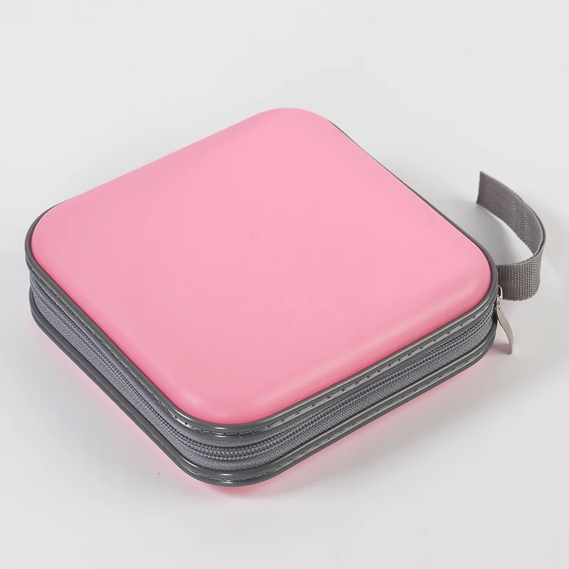 Compact and Durable CD/DVD Storage Case with Zipper - Portable Non-Slip Organizer for Home, Car, and Travel