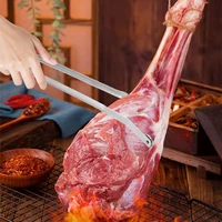 Pinzas BBQ para Salchichas Acero Inoxidable Antiadherentes Mango Largo | Utensilios de Cocina y Parrilla