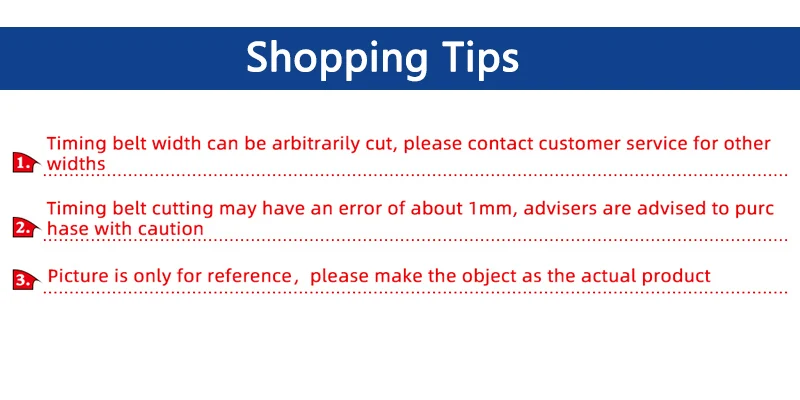 Description Picture 4 of item1pc GT2 2GT Synchronous Timing Belt Length 230-440mm Width 6mm 10mm Rubber Closed Loop Transmission Drive Belt 3D Printer Parts