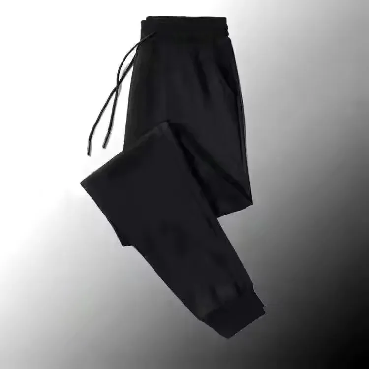 [Leather rope thin black pants]]