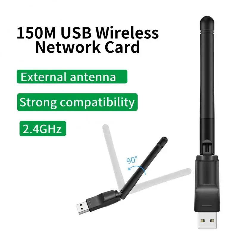 

150Mbps MT7601 USB Wireless Network Card Mini USB WiFi Adapter LAN Wi-Fi Receiver Dongle Antenna 802.11 B/g/n For PC Windows HOT