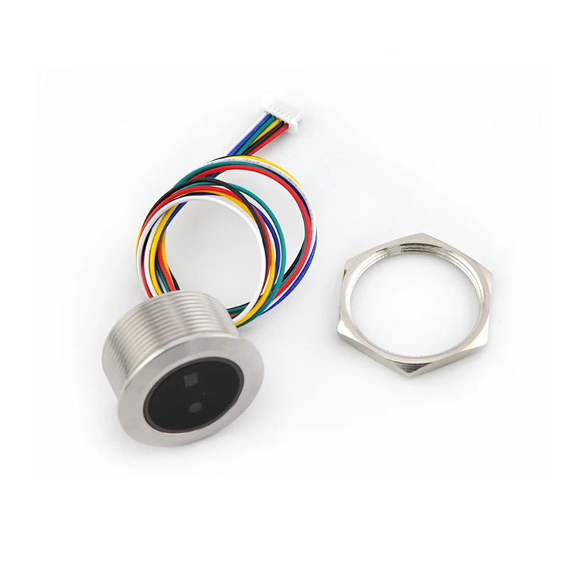 FP001-M25 DC3.3V 500 얼굴 인식 용량 UART USB 얼굴 인식 모듈 아두이노용 원형 표시등이 있는 단일 렌즈 스캐너