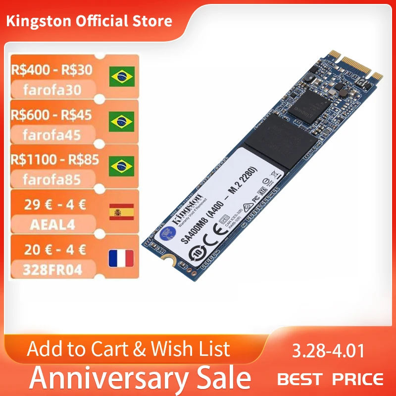 Kingston NVME M2 SSD 250GB 500GB 1TB 2TB SSD Internal Solid State Drive M.2 2280 120GB 240GB Hard Disk HDD HD 480GB 960GB